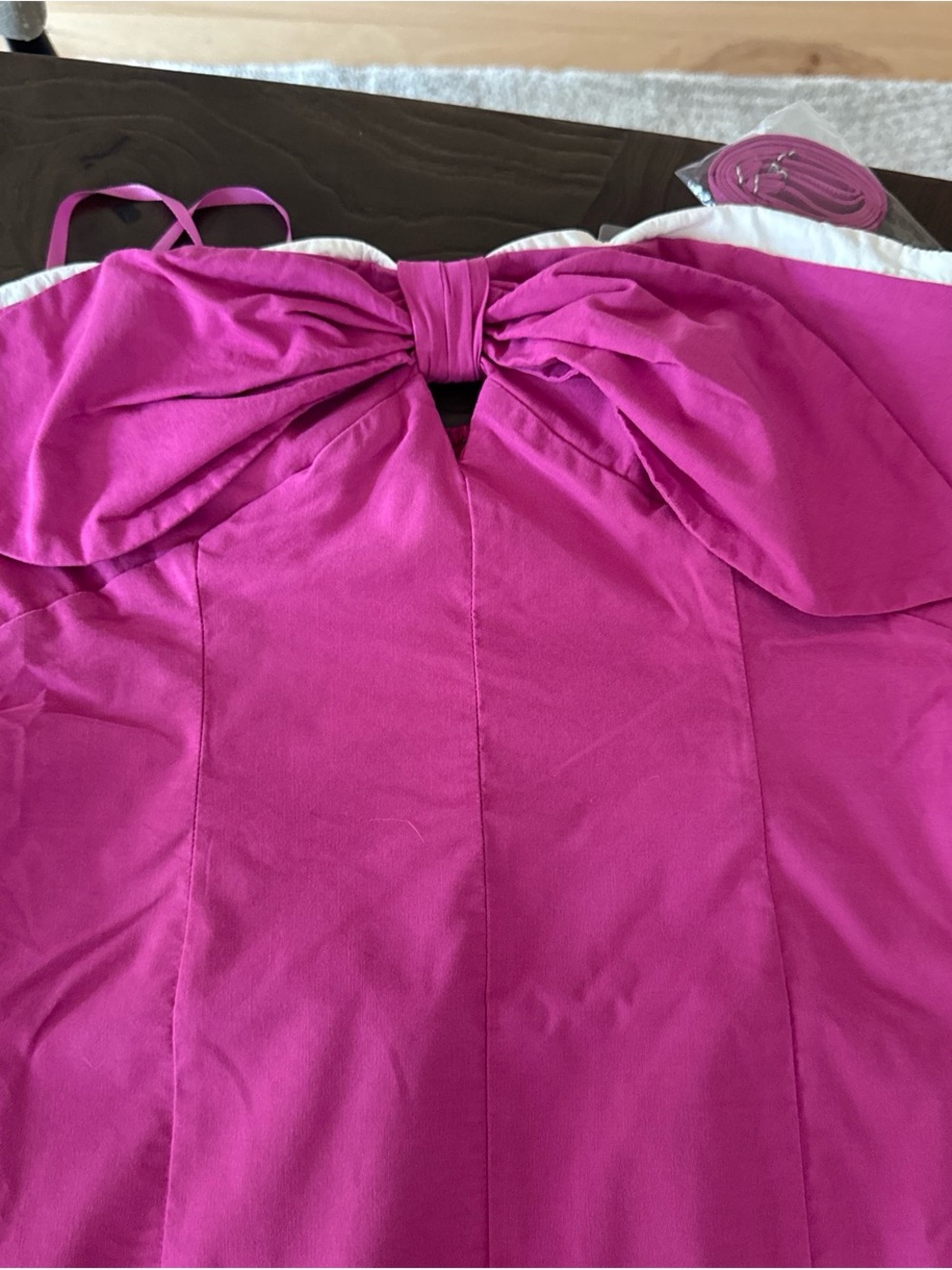 Anthropologie Hot Pink Strapless Dress